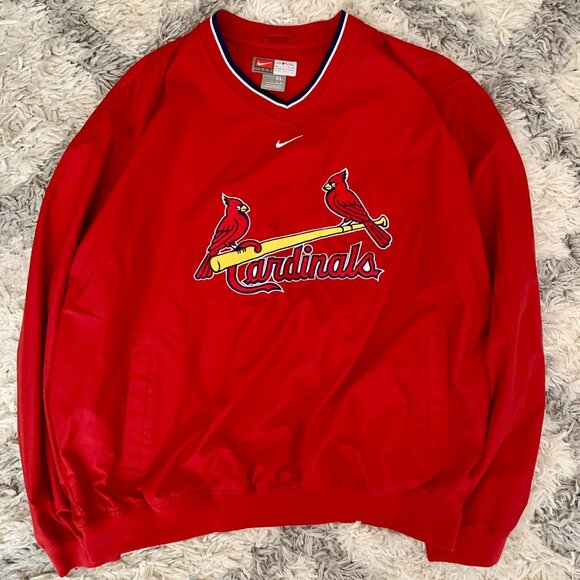 TEAM NIKE St Louis Cardinals Windbreaker Jacket Men XL  Vintage MLB Pullover - Picture 1 of 7